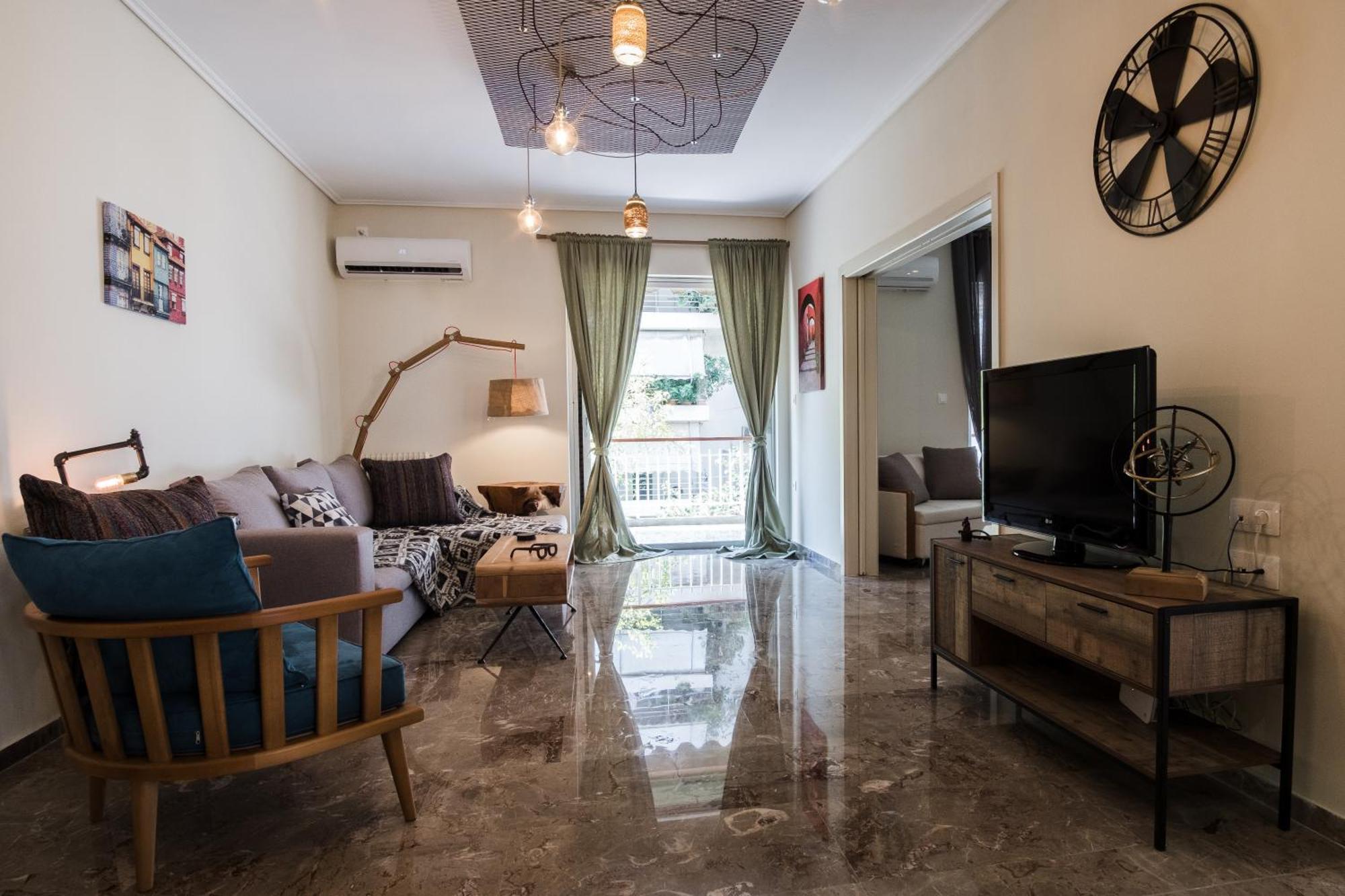 Comfy Apartment Of 104 M² Near Metro! Athens Luaran gambar